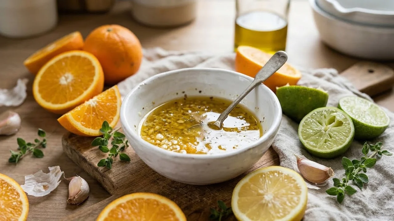 Cuban Mojo Sauce (Mojo Criollo) with fresh garlic and citrus